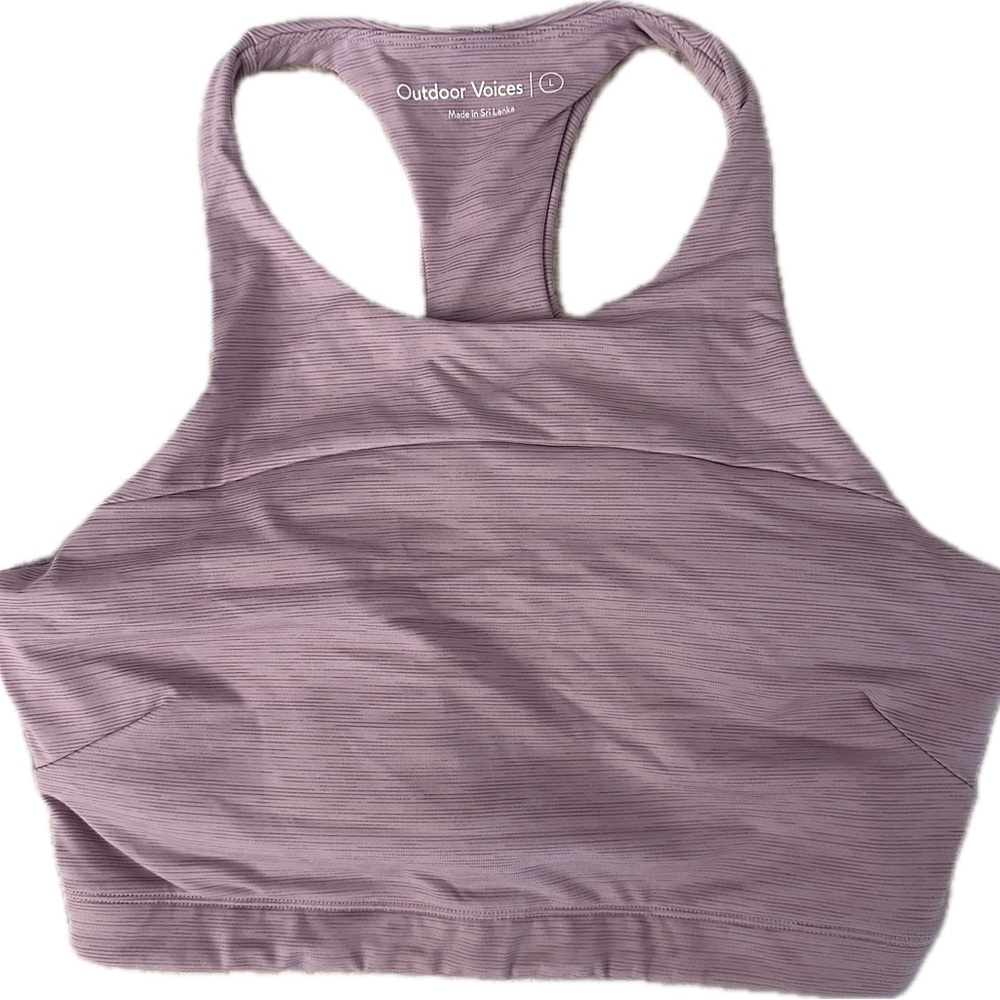 Outdoor Voices Women's Lavender Sports Bra size L